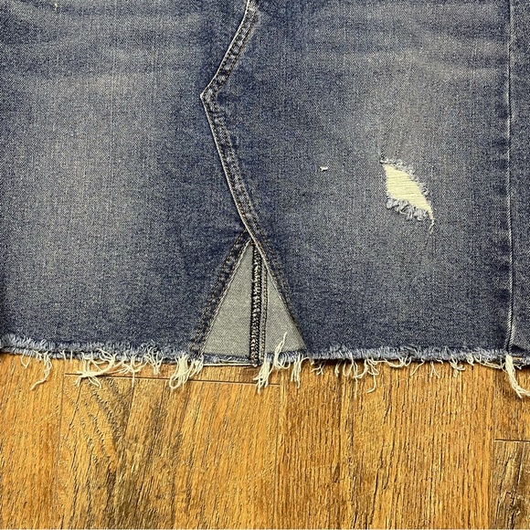 KUT FROM THE KLOTH Women’s Lightly Distressed Hannah Pencil Skirt | Denim | Sz 0 - Picture 4 of 9